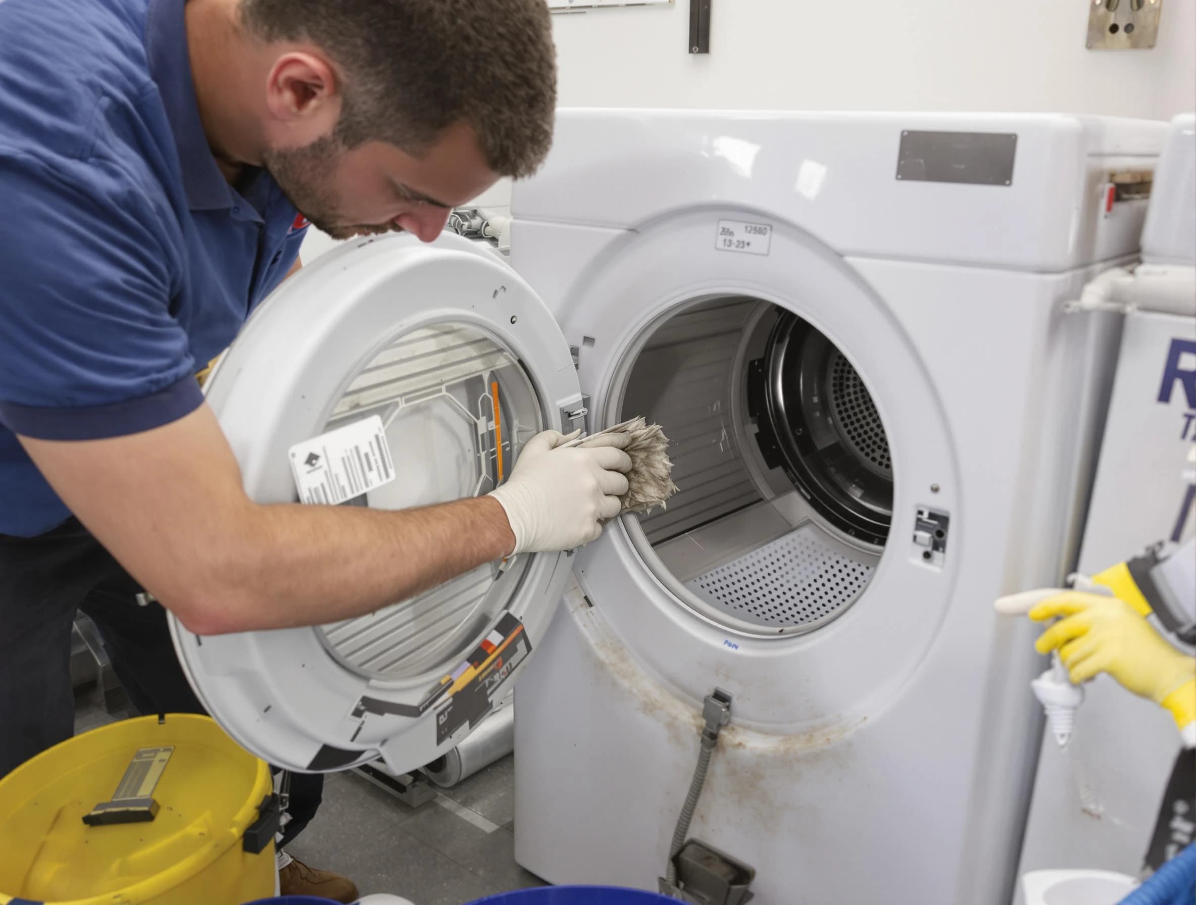 Sherrelwood Dryer Vent Cleaning specialist performing detailed lint trap cleaning service in Sherrelwood