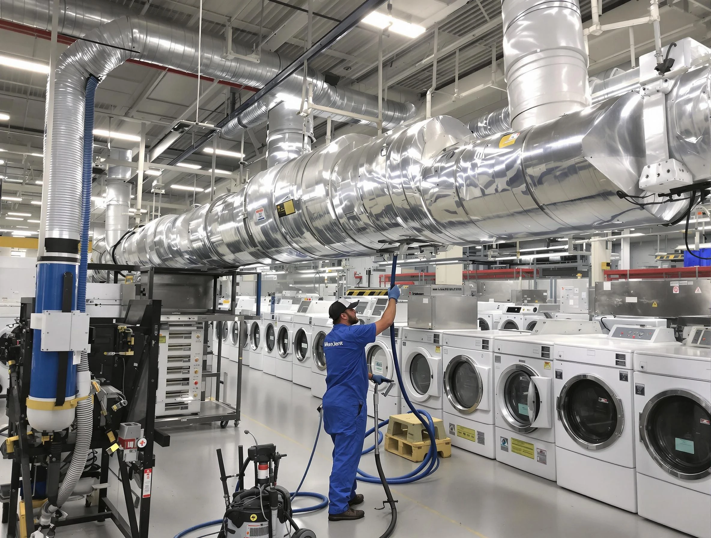 Sherrelwood Dryer Vent Cleaning team performing heavy-duty industrial dryer vent cleaning in Sherrelwood