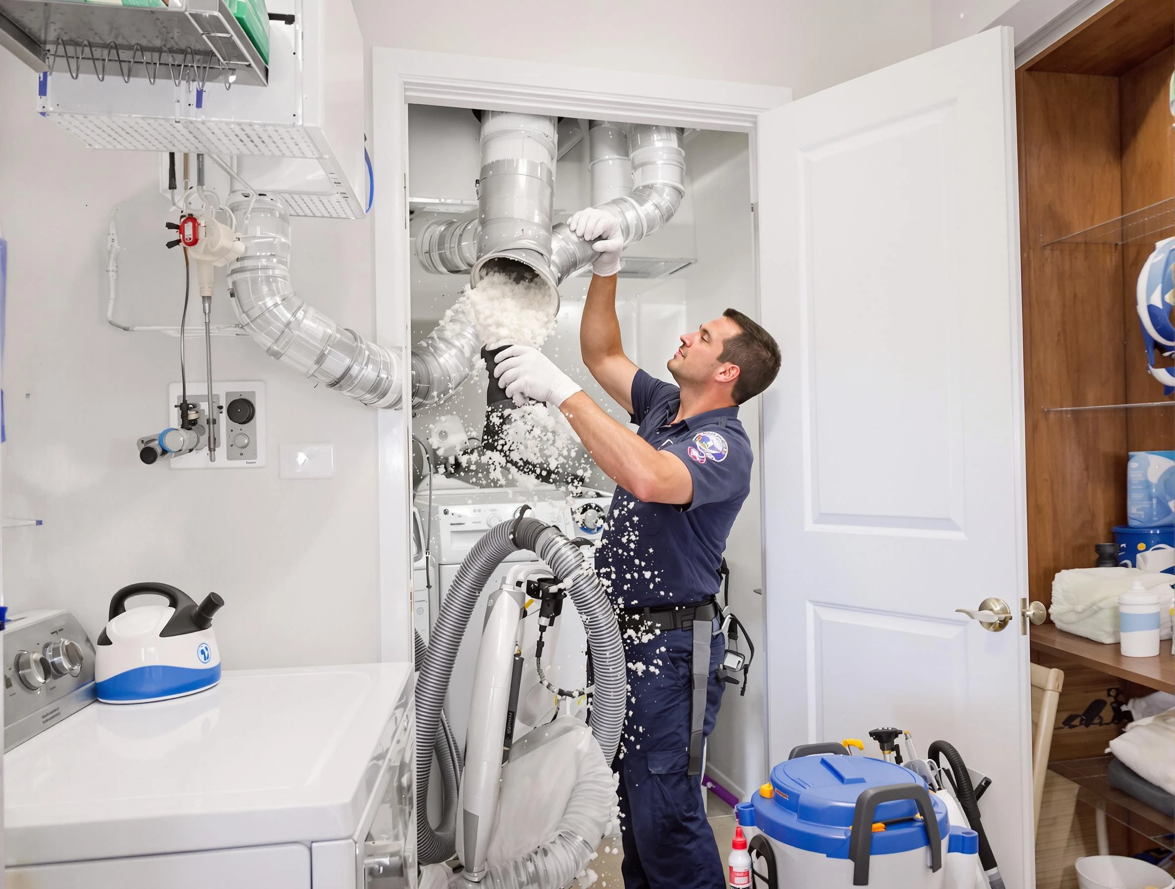 Sherrelwood Dryer Vent Cleaning technician delivering thorough residential dryer vent cleaning service in Sherrelwood